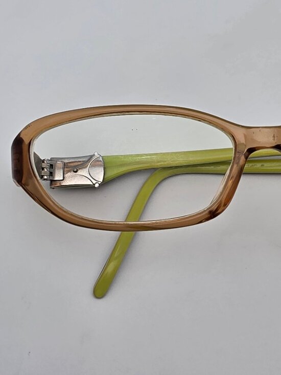 Robert Marc 136-30 Crystal Brown on Lime Green Eyeglasses Frame France 52-14-108 main image 11